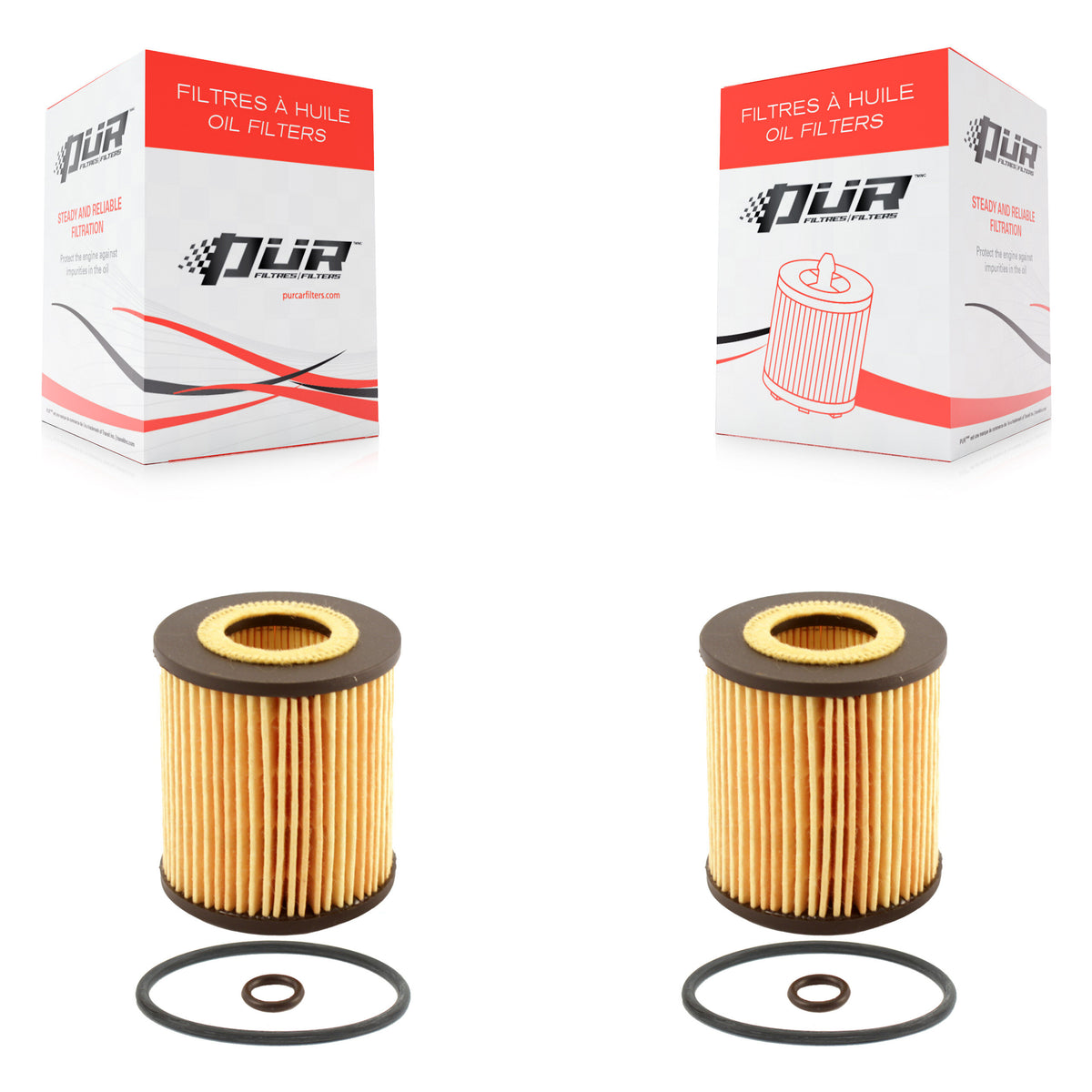 Engine Cartridge Oil Filter (2 Pack) For Mazda Ford 3 Escape 6 5 Fusion CX-7 Tribute K56-100025