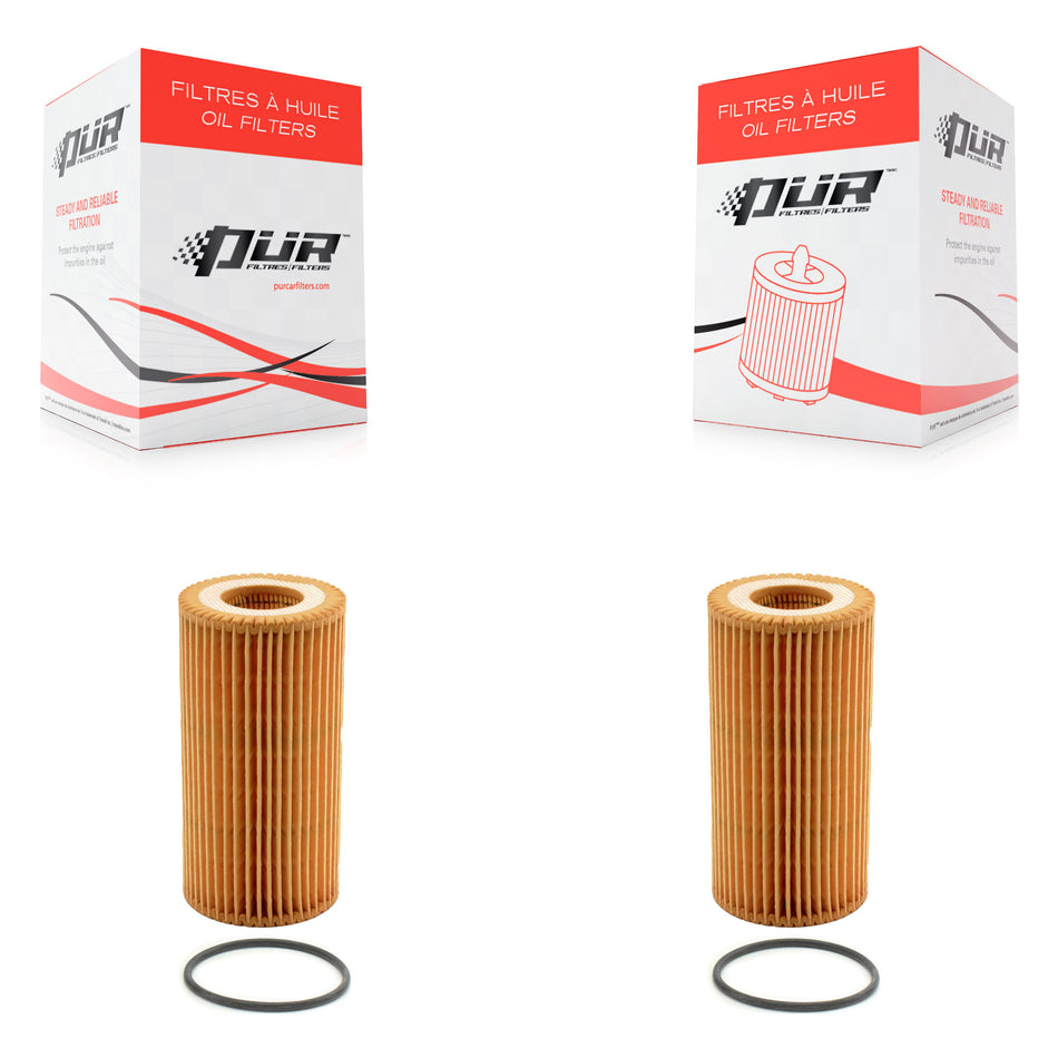 Engine Cartridge Oil Filter (2 Pack) For Volvo S60 S40 C30 XC60 V50 C70 V60 Cross Country K56-100036
