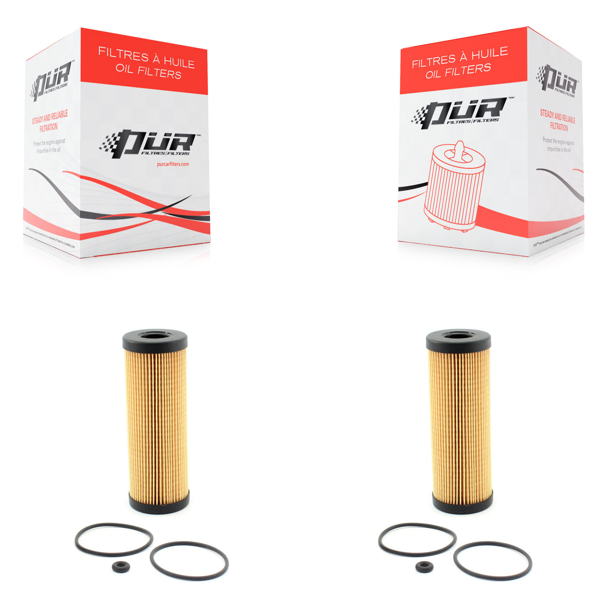 Engine Cartridge Oil Filter (2 Pack) For Ford F-150 Edge Explorer Lincoln Mustang Bronco K56-100039