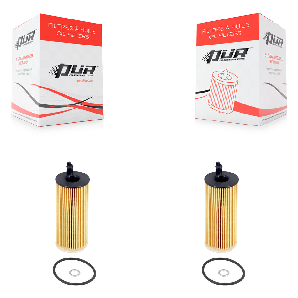 Engine Cartridge Oil Filter (2 Pack) For BMW X5 X3 328d xDrive 535d 740Ld K56-100481