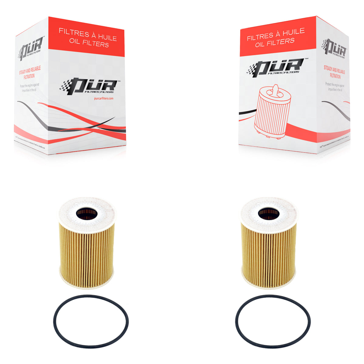 Engine Cartridge Oil Filter (2 Pack) For Porsche 911 Cayenne Macan Panamera BMW M5 M6 K56-100485