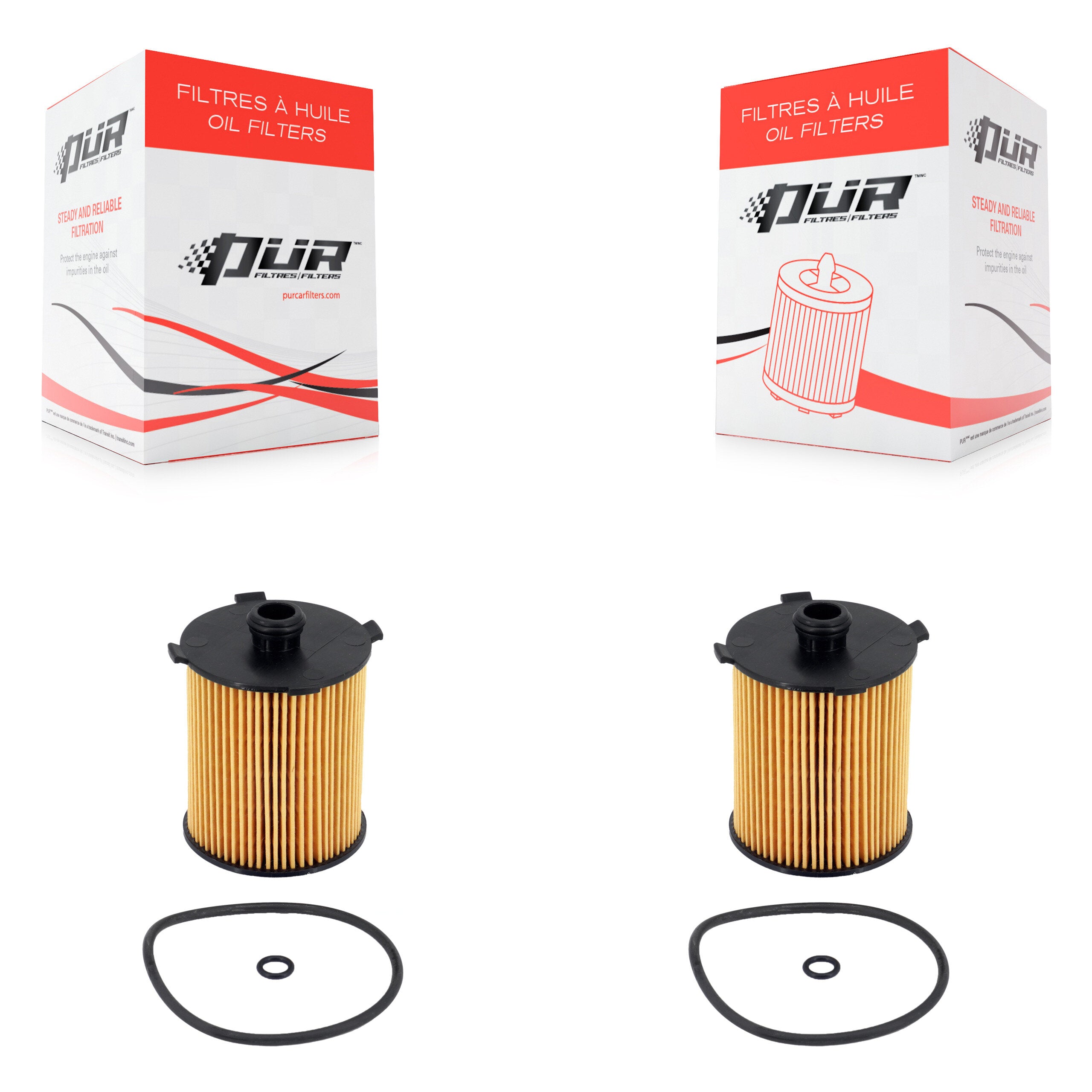 Engine Cartridge Oil Filter (2 Pack) For Volvo XC60 XC90 XC40 S60 V60 Cross Country V90 K56-100490