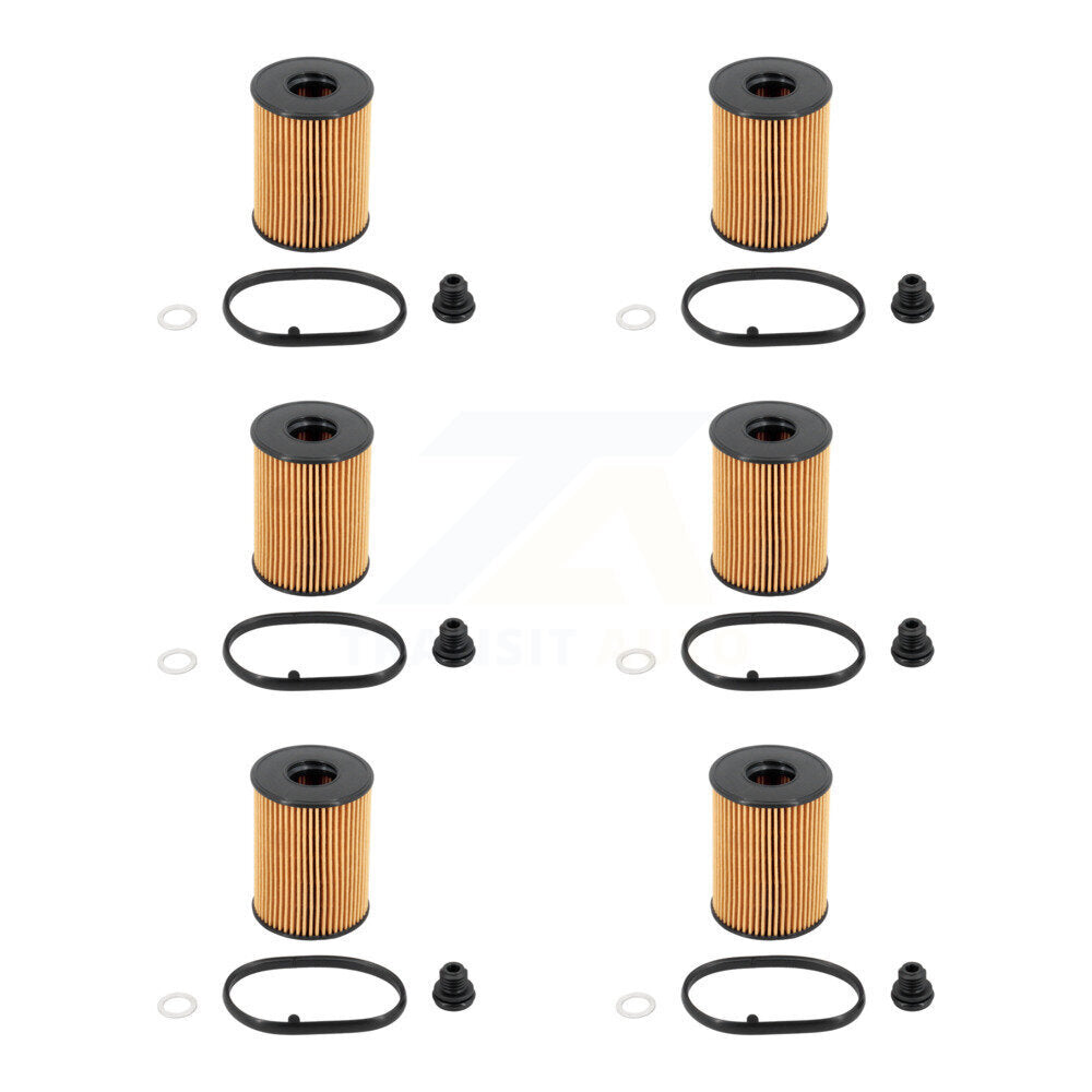Engine Cartridge Oil Filter (6 Pack) For Hyundai Tucson Kia Santa Fe Sportage Sorento K5 K56-100590
