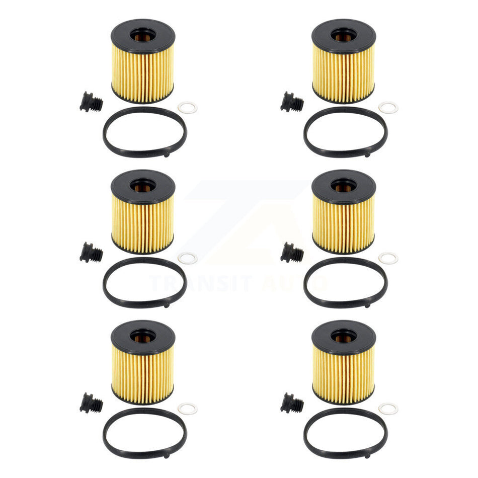 Engine Cartridge Oil Filter (6 Pack) For Hyundai Elantra Kona Sonata Kia K4 2.0L K56-100591