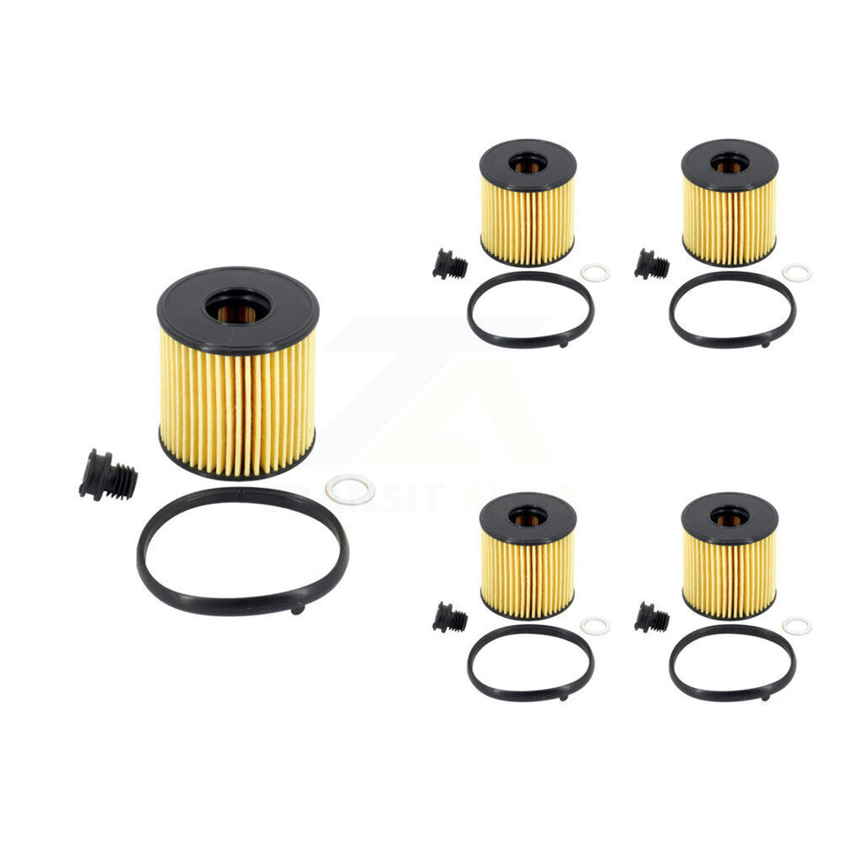 Engine Cartridge Oil Filter (5 Pack) For Hyundai Elantra Kona Sonata Kia K4 2.0L K56-100595