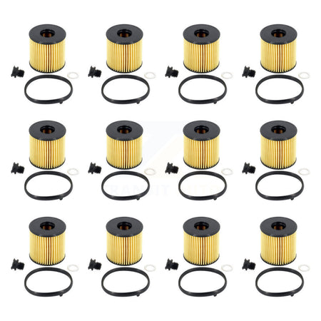 Engine Cartridge Oil Filter (12 Pack) For Hyundai Elantra Kona Sonata Kia K4 2.0L K56-100603