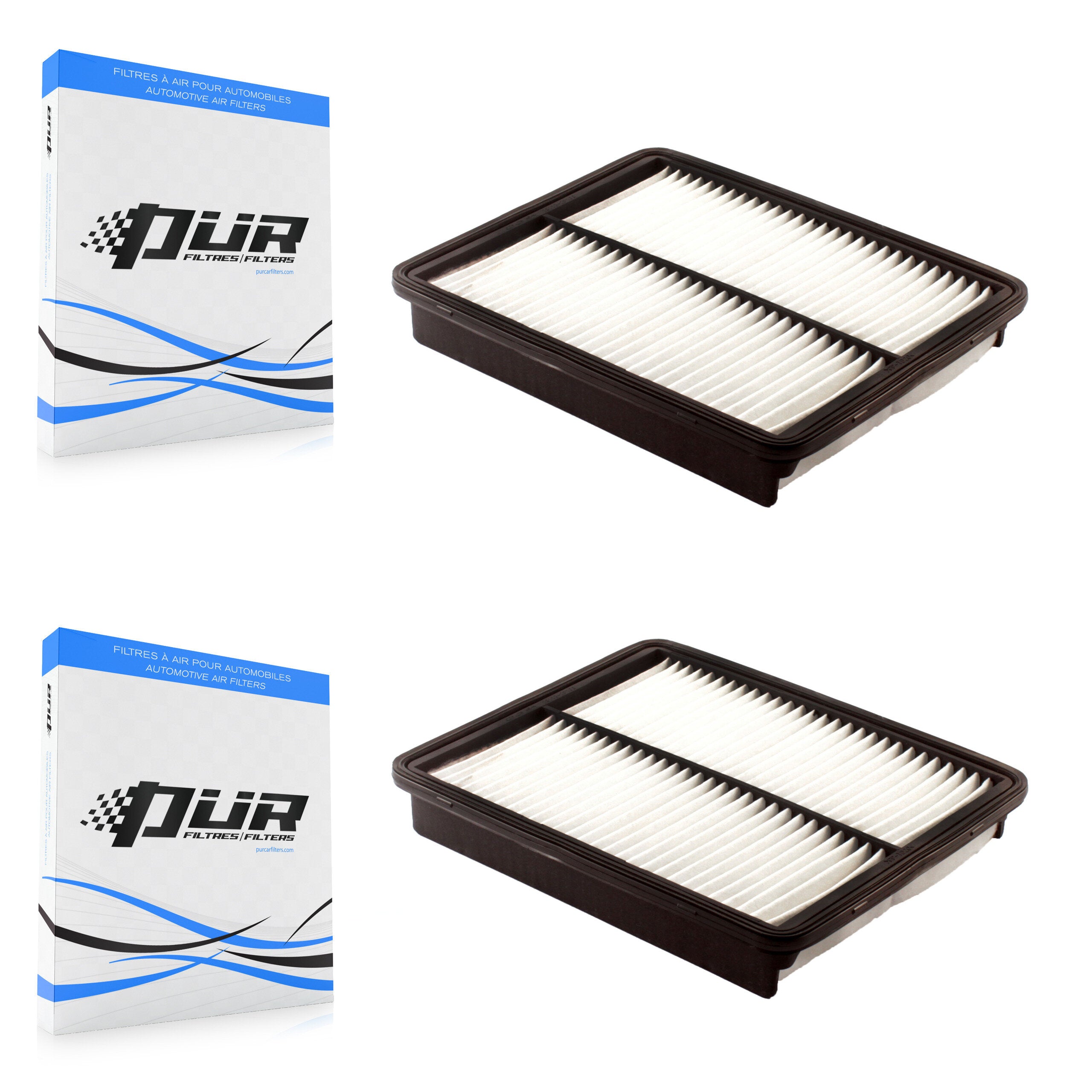 Engine Air Filter (2 Pack) For Hyundai Kia Santa Fe Sonata Sorento Optima Azera K57-100003