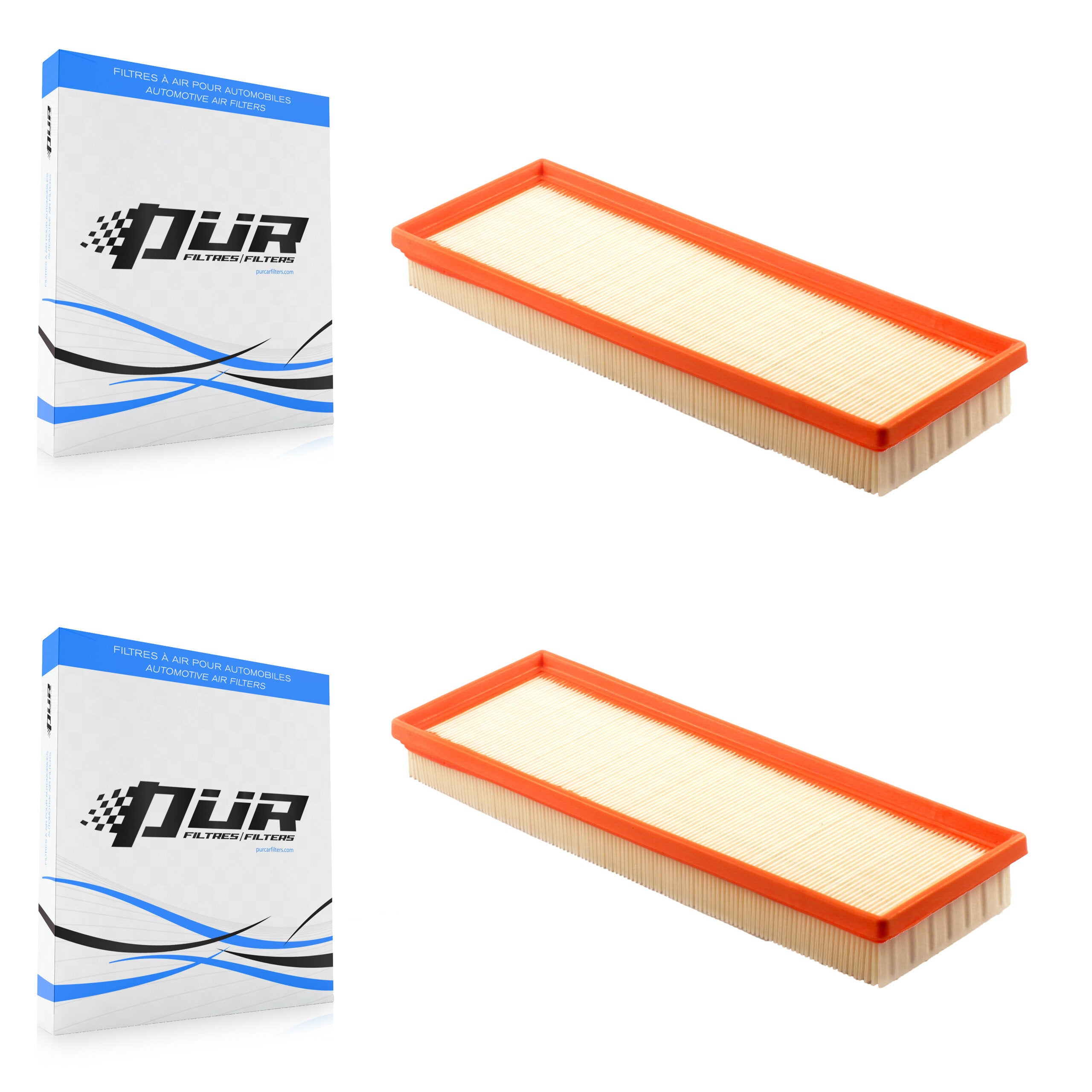 Engine Air Filter (2 Pack) For 2012-2017 Fiat 500 1.4L with Naturally Aspirated K57-100057