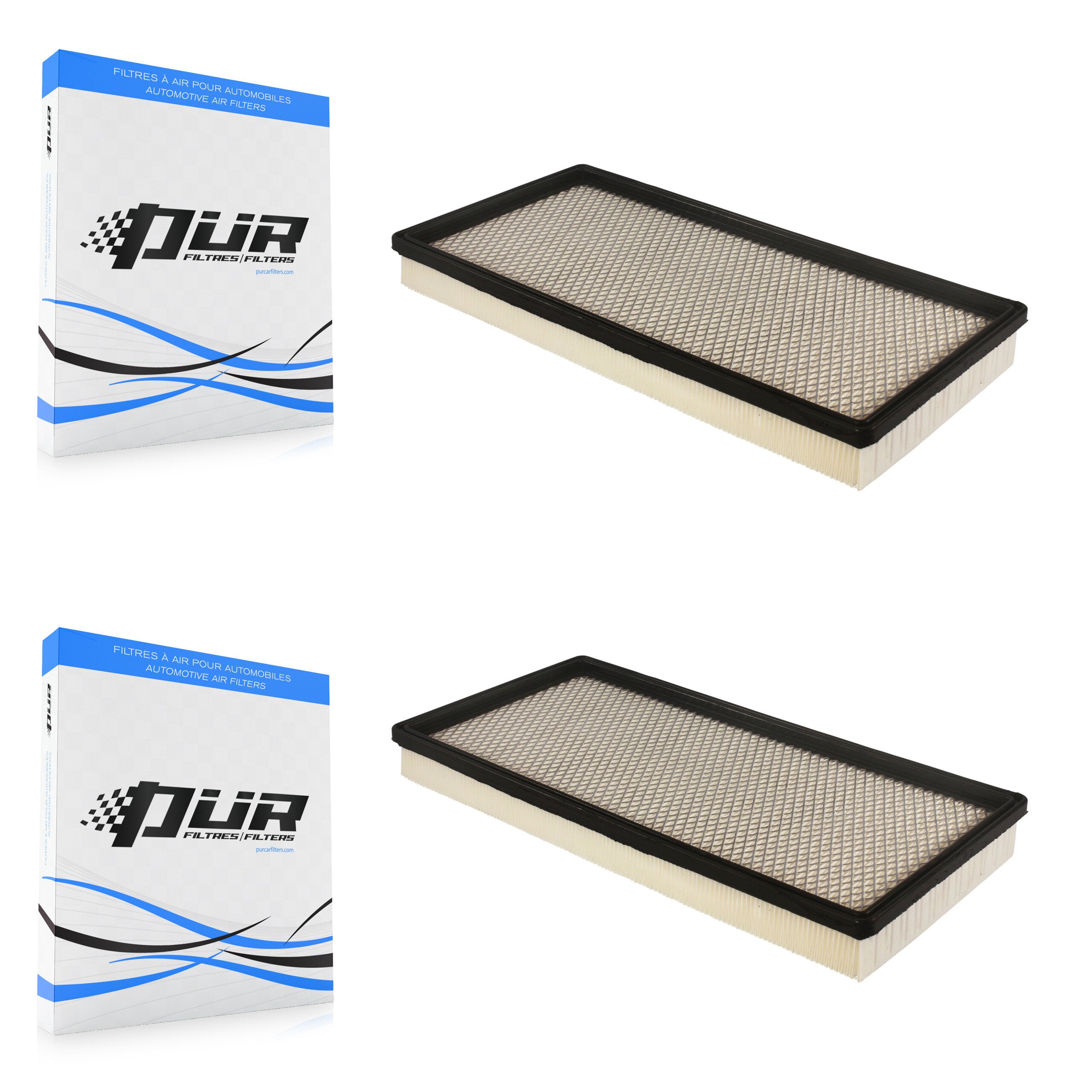 Engine Air Filter (2 Pack) For Chevrolet GMC K1500 Corvette C1500 K2500 C2500 Express SSR K57-100078