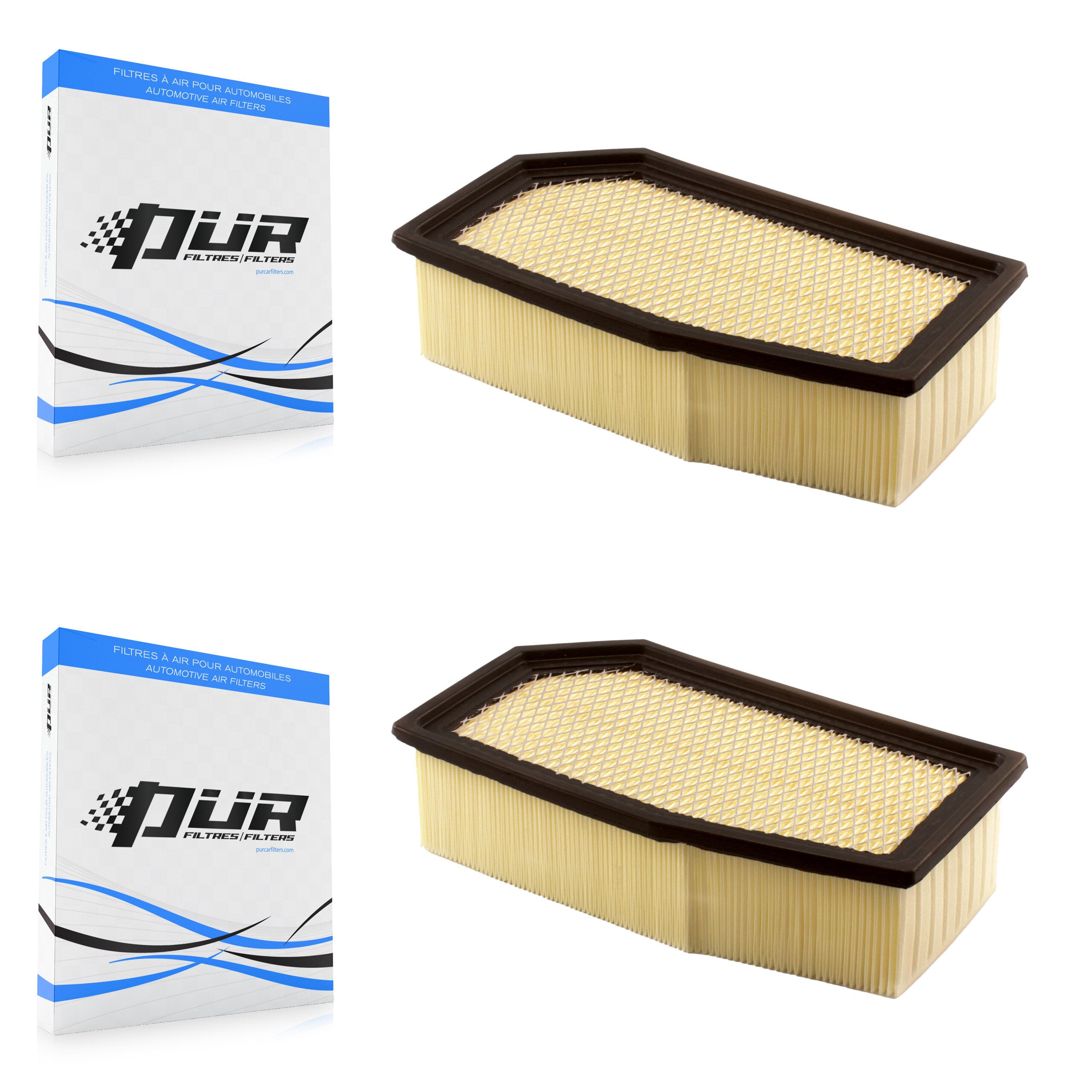 Engine Air Filter (2 Pack) For Ford E-350 Super Duty Club Wagon E-450 K57-100154