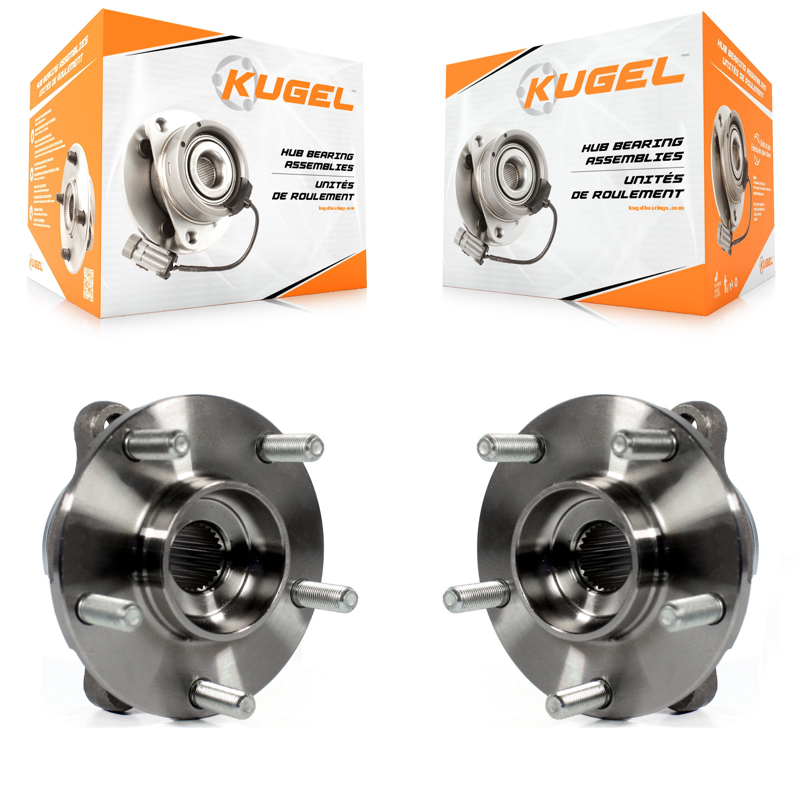 Front Wheel Bearing & Hub Assembly Pair For INFINITI Q50 G37 QX50 EX35 FX35 G35 Q60 QX70 K70-100358