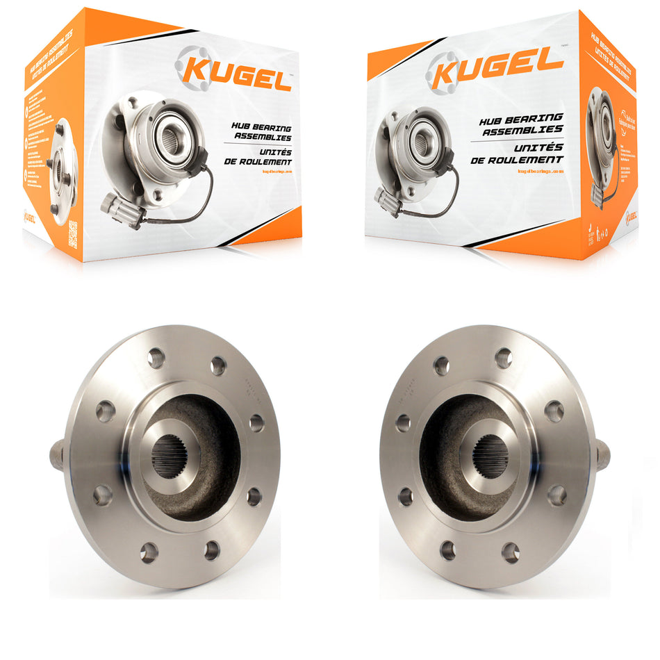 Front Wheel Bearing And Hub Assembly Pair For 1994-1999 Dodge Ram 2500 4WD with 2-Wheel ABS 4 Hole Rectangular Flange K70-100376