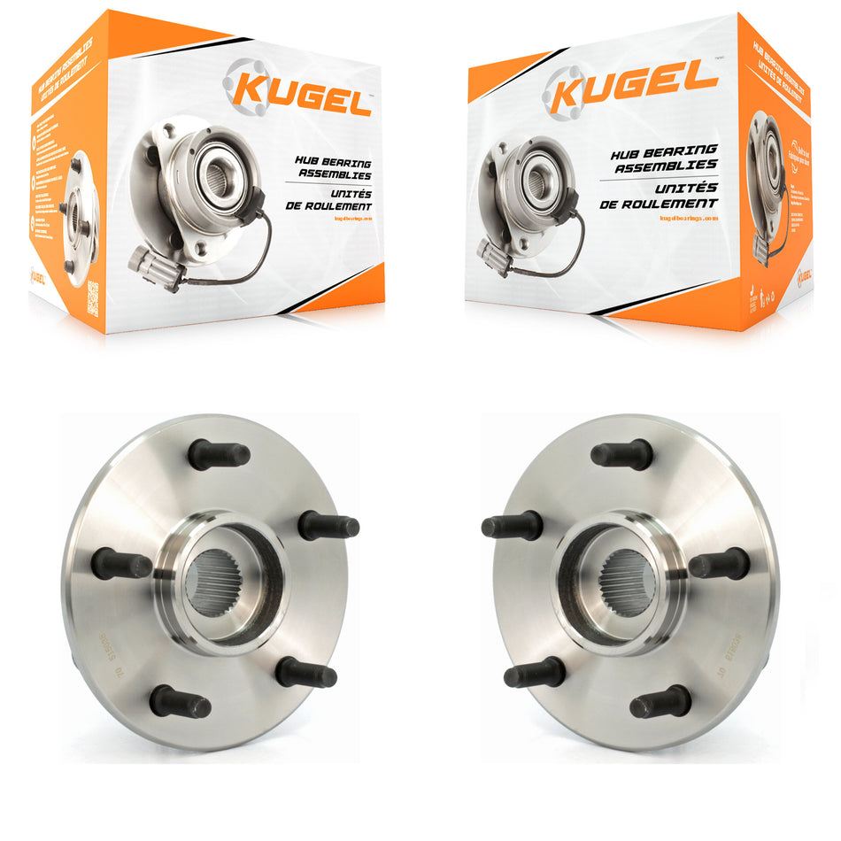 Front Wheel Bearing And Hub Assembly Pair For 2000-2001 Dodge Ram 1500 4WD with 2-Wheel ABS K70-100391