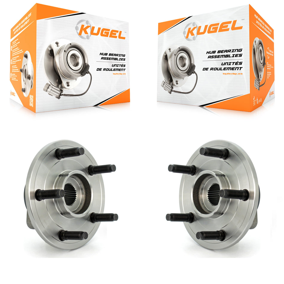 Front Wheel Bearing And Hub Assembly Pair For 2002-2008 Dodge Ram 1500 2-Wheel ABS With 5 Lug Wheels K70-100412