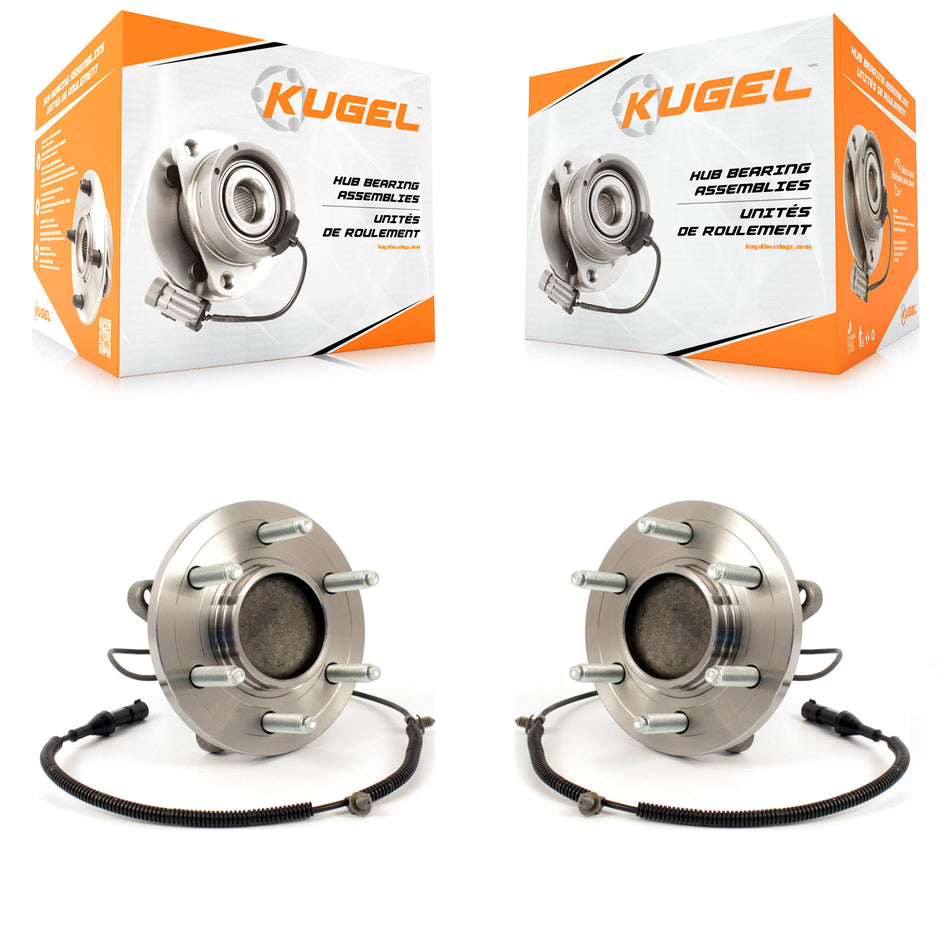 Front Wheel Bearing And Hub Assembly Pair For 2009-2010 Ford F-150 RWD With 6 Lug Wheels Without Heavy Duty Payload Package K70-100436