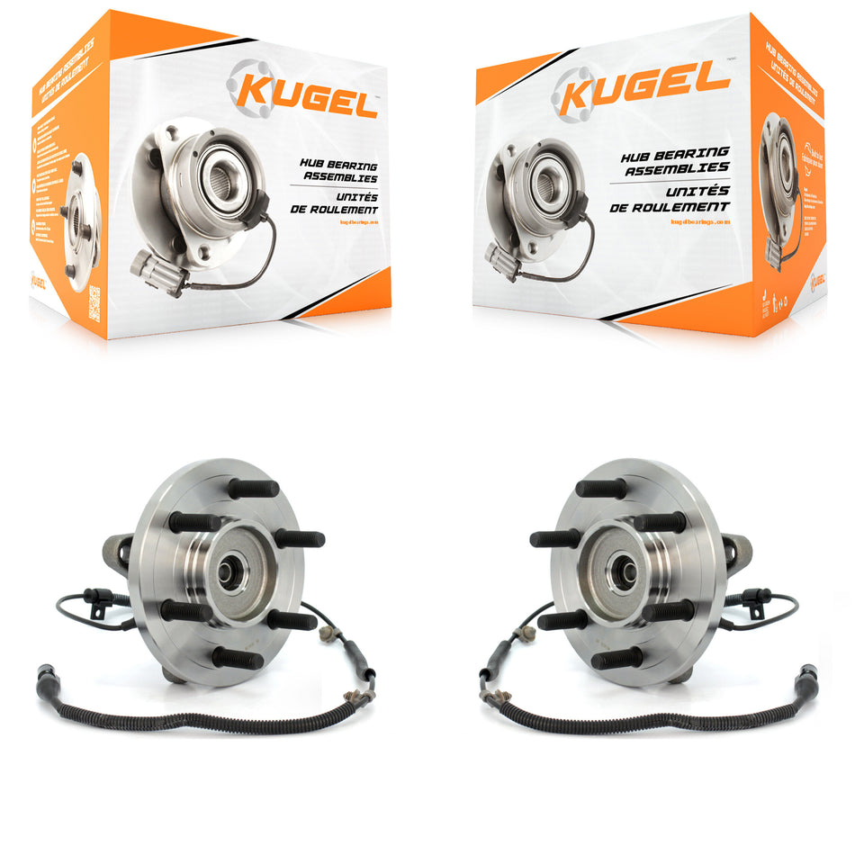 Front Wheel Bearing And Hub Assembly Pair For Ford F-150 With 6 Lug Wheels Without Heavy Duty Payload Package K70-100438