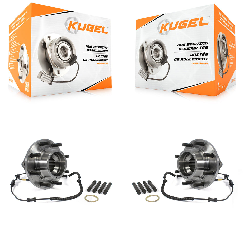 Front Wheel Bearing And Hub Assembly Pair For 2011-2016 Ford F-350 Super Duty 4WD With Dual Rear Wheels K70-100447