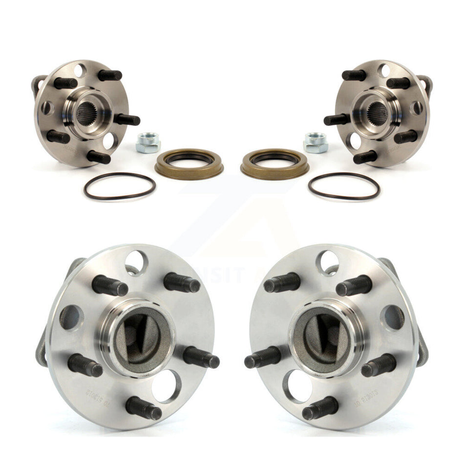 Front Rear Wheel Bearing & Hub Assembly Kit For Chevrolet Cavalier Pontiac Sunfire Grand Am Buick Corsica Oldsmobile Sunbird Beretta Skylark Cutlass Calais Skyhawk J2000 Firenza Somerset K70-101161