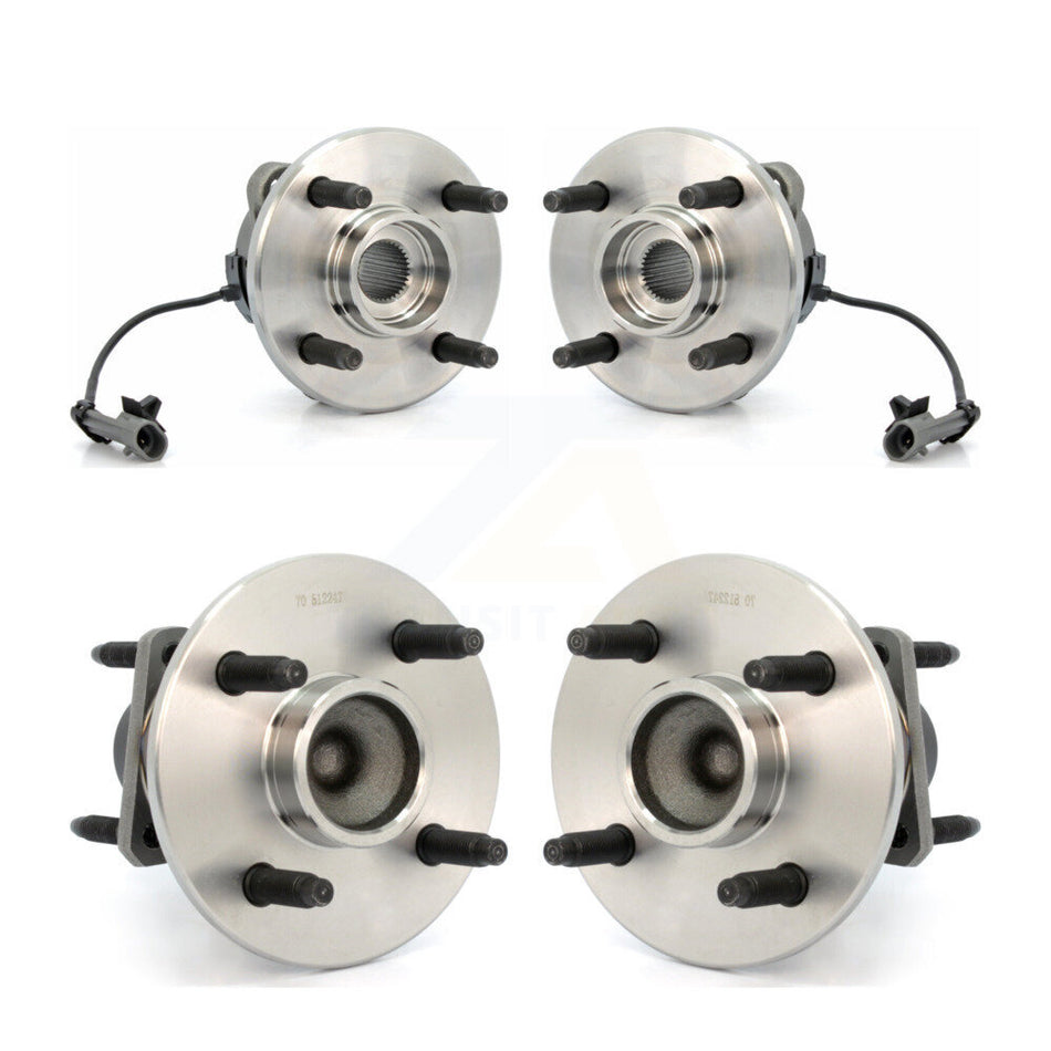 Front Rear Wheel Bearing & Hub Assembly Kit For Chevrolet Cobalt Saturn Ion Pontiac G5 Pursuit With 4 Lug Wheels 4-Wheel ABS K70-101202