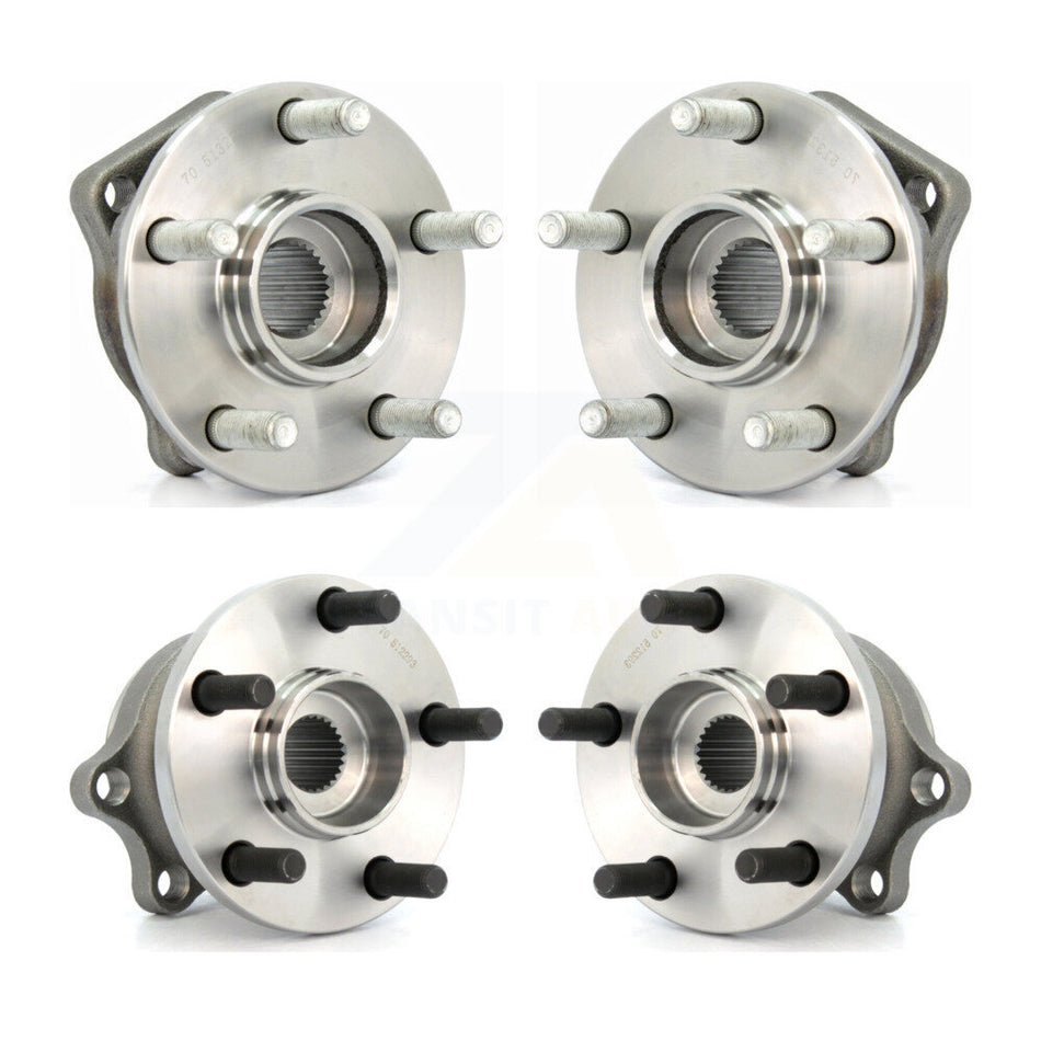 Front Rear Wheel Bearing & Hub Assembly Kit For 2005-2009 Subaru Outback Legacy K70-101216
