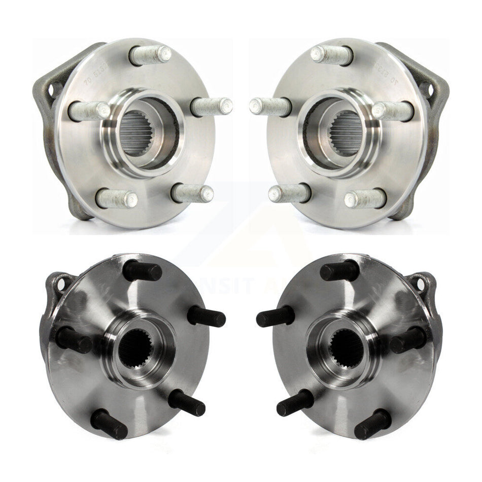 Front Rear Wheel Bearing & Hub Assembly Kit For 2014-2014 Subaru Impreza WRX K70-101218