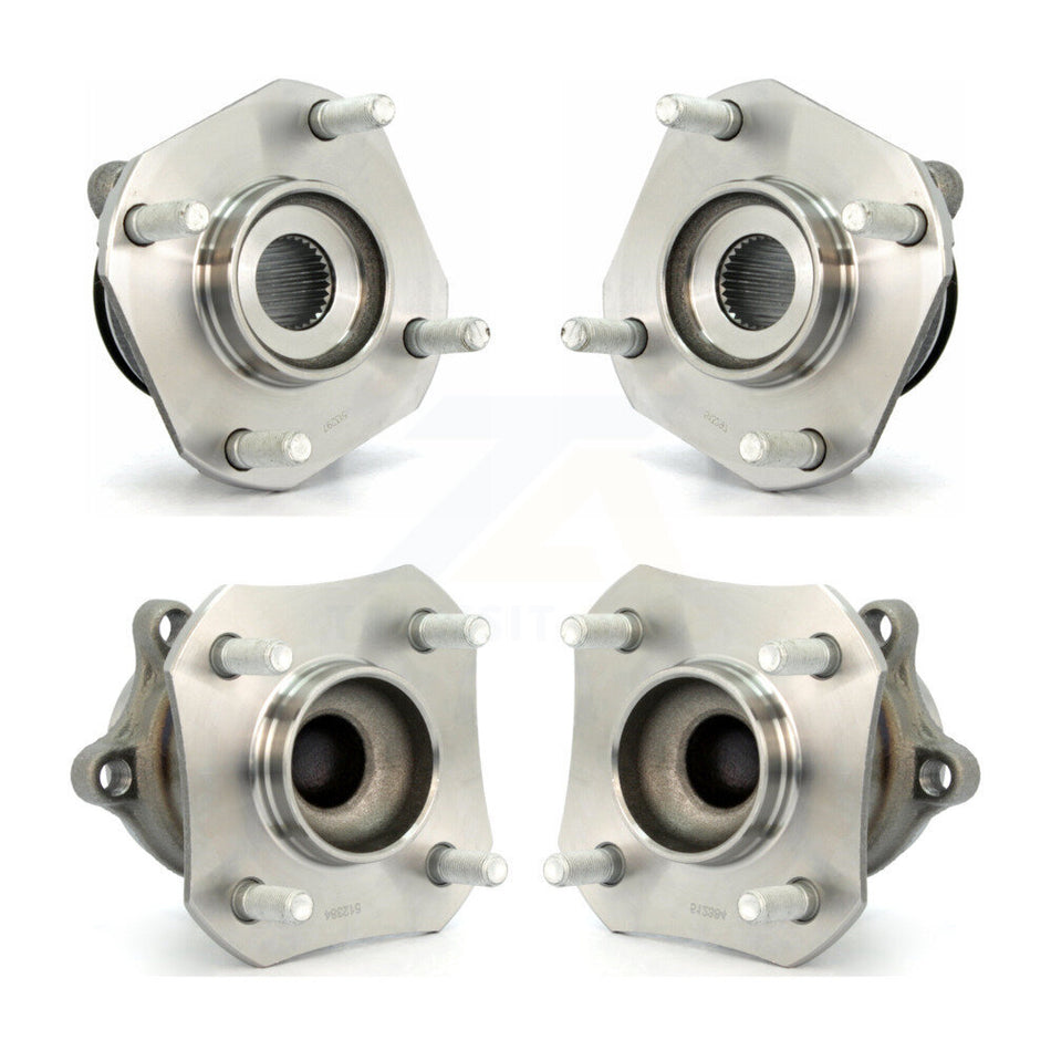 Front Rear Wheel Bearing & Hub Assembly Kit For 2007-2012 Nissan Sentra 2.0L with 4-Wheel ABS K70-101267