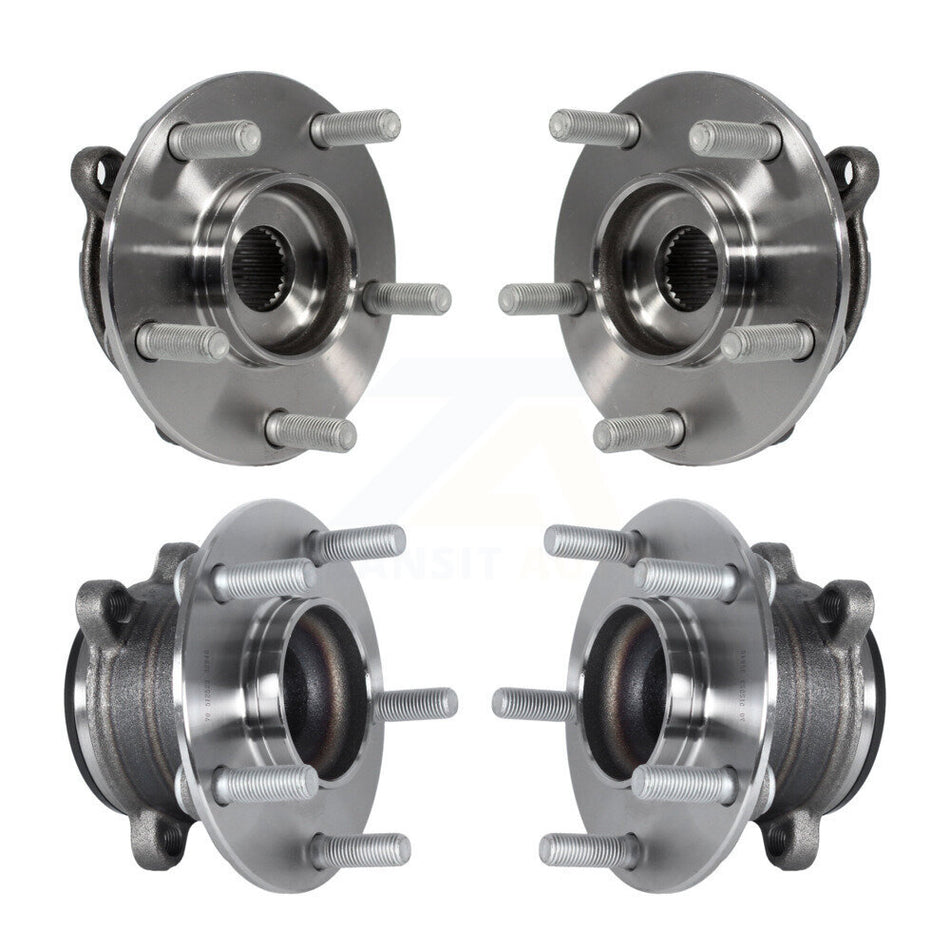 Front Rear Wheel Bearing & Hub Assembly Kit For 2014-2018 Mazda 3 Sport Vehicles Manufactured In Japan K70-101460