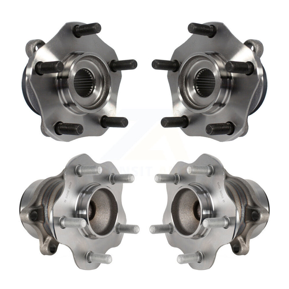 Front Rear Wheel Bearing & Hub Assembly Kit For 2013-2017 Nissan LEAF K70-101463