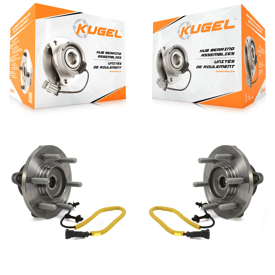 Front Wheel Bearing And Hub Assembly Pair For 2018-2020 Ford F-150 Limited Platinum SSV XL XLT King Ranch Lariat with 4WD K70-101495