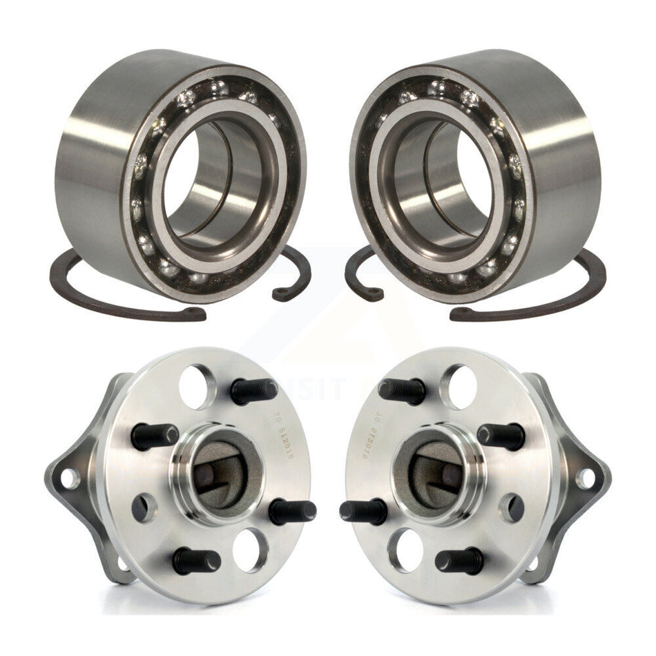 Front Rear Wheel Bearing And Hub Assembly Kit For Toyota Corolla Prizm Chevrolet Geo Non-ABS K70-101527