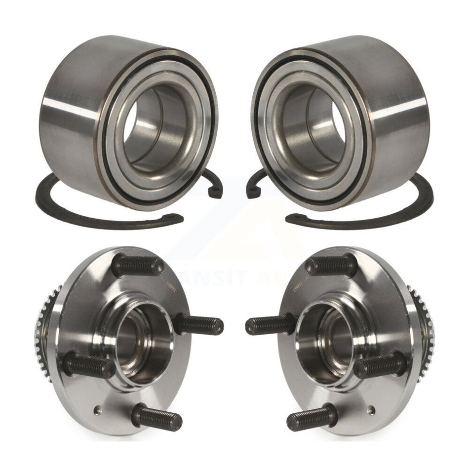 Front Rear Wheel Bearing And Hub Assembly Kit For 2002-2007 Mitsubishi Lancer ES K70-101578