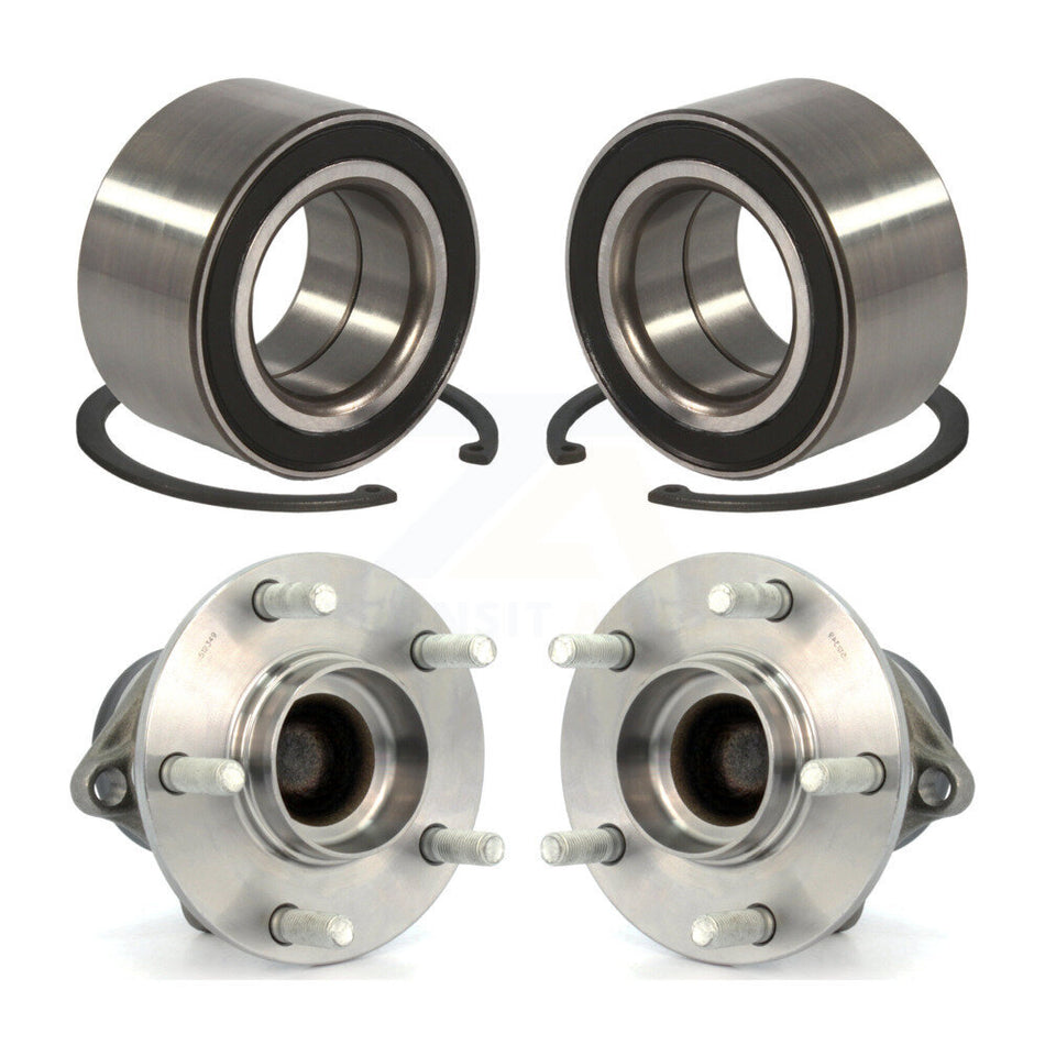 Front Rear Wheel Bearing And Hub Assembly Kit For 2007-2012 Mazda CX-7 FWD K70-101589