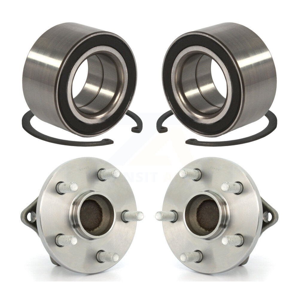 Front Rear Wheel Bearing And Hub Assembly Kit For 2009-2012 Toyota Corolla 2.4L K70-101592