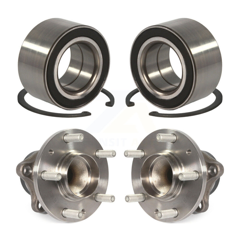 Front Rear Wheel Bearing And Hub Assembly Kit For 2007-2016 Mazda CX-9 FWD K70-101596