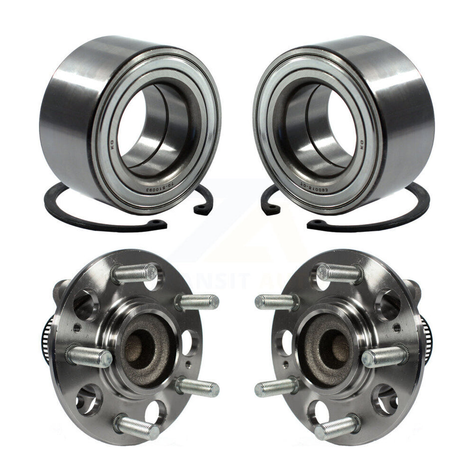 Front Rear Wheel Bearing And Hub Assembly Kit For 2008-2010 Hyundai Elantra Non-ABS K70-101647