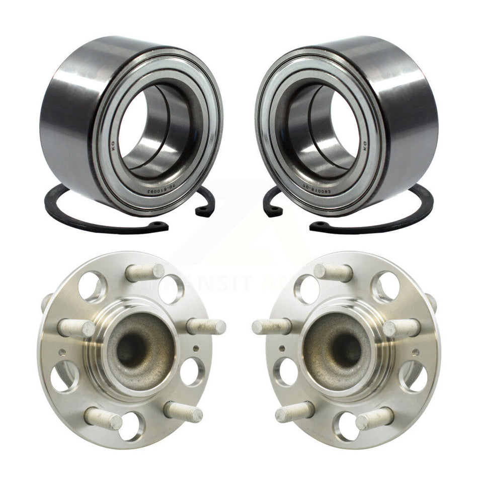 Front Rear Wheel Bearing And Hub Assembly Kit For 2008-2010 Hyundai Elantra Non-ABS K70-101647