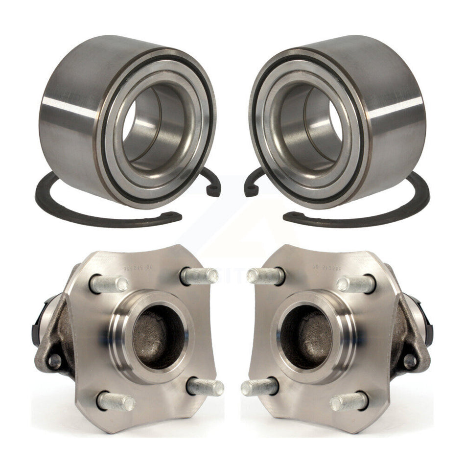 Front Rear Wheel Bearing And Hub Assembly Kit For 2010-2011 Nissan Versa 4-Wheel ABS K70-101682