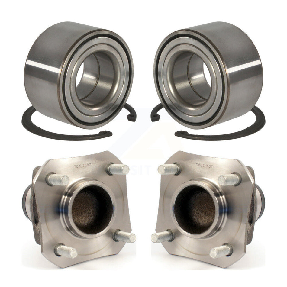Front Rear Wheel Bearing And Hub Assembly Kit For 2010-2011 Nissan Versa Non-ABS K70-101683