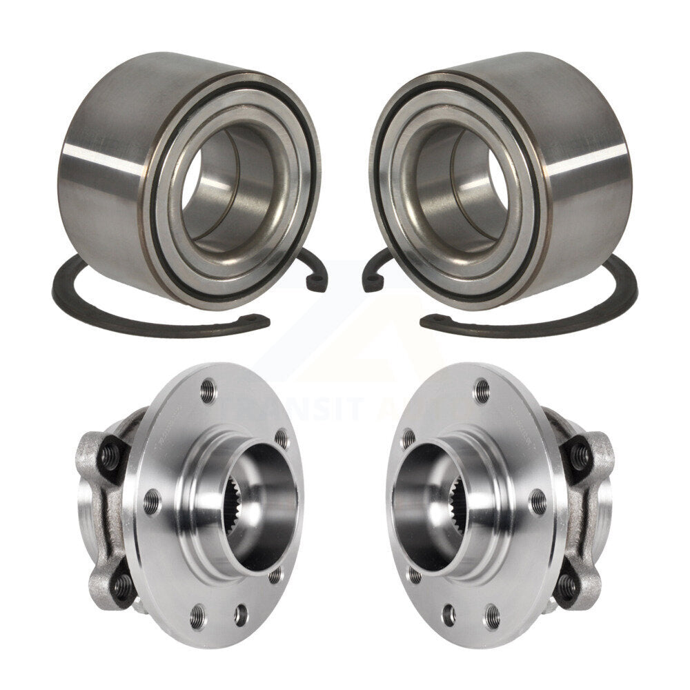 Front Rear Wheel Bearing And Hub Assembly Kit For 2016-2018 Fiat 500X AWD K70-101798