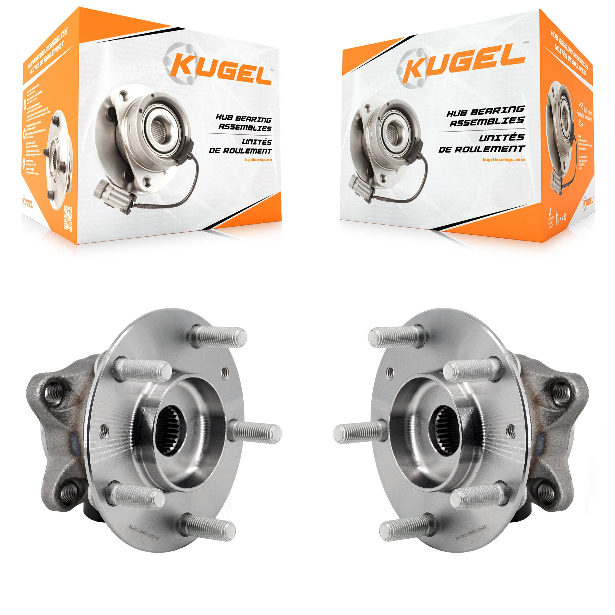 Rear Wheel Bearing And Hub Assembly Pair For 2016-2021 Mazda CX-3 AWD K70-101977