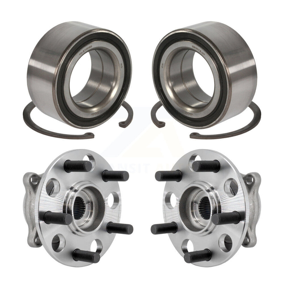 Front Rear Wheel Bearing And Hub Assembly Kit For 2009-2013 Acura TL AWD K70-101984
