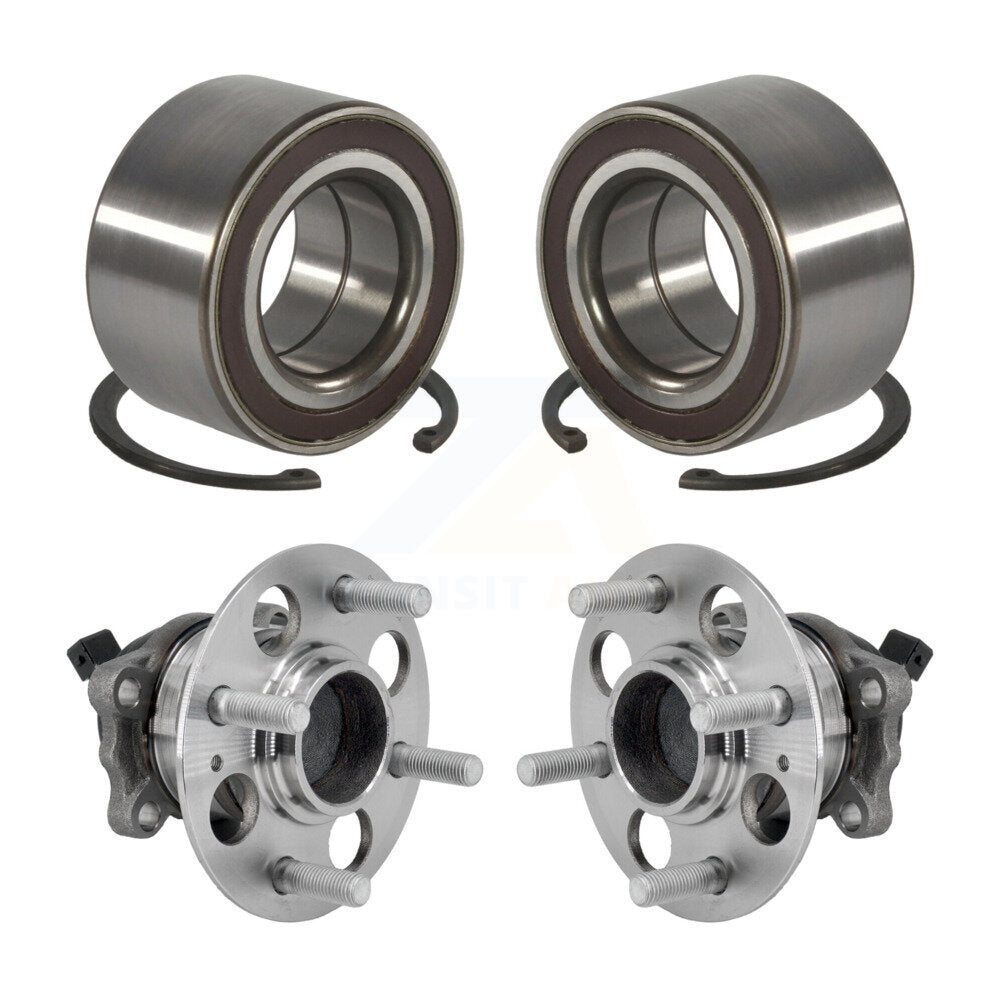 Front Rear Wheel Bearing And Hub Assembly Kit For 2018-2022 Kia Rio Hyundai Accent K70-101990