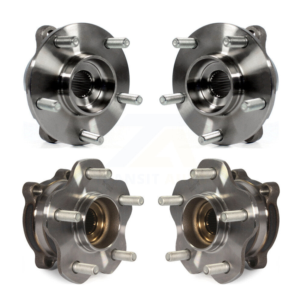 Front Rear Wheel Bearing & Hub Assembly Kit For 2006-2007 INFINITI M35 AWD K70-101993