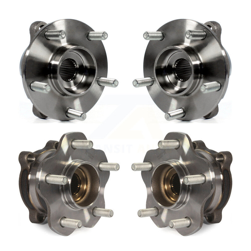 Front Rear Wheel Bearing & Hub Assembly Kit For 2006-2007 INFINITI M35 AWD K70-101993