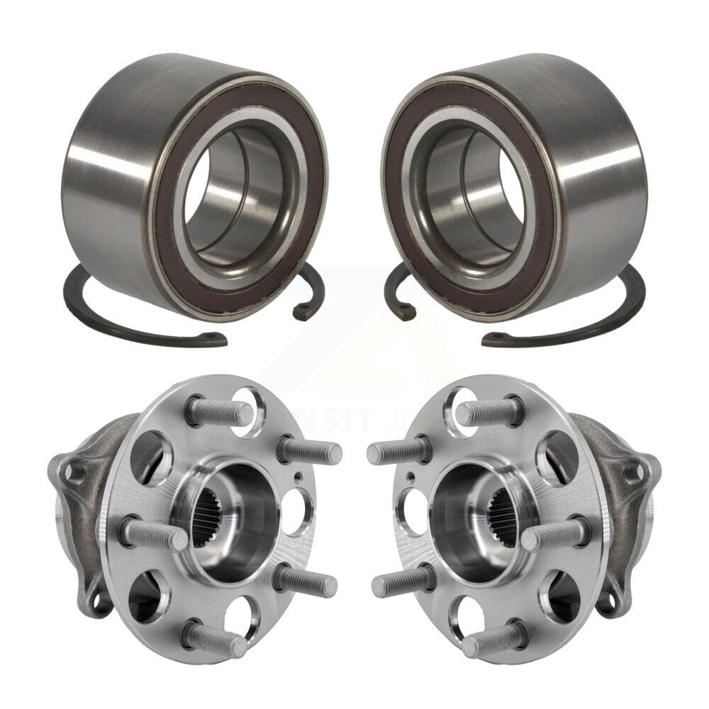 Front Rear Wheel Bearing And Hub Assembly Kit For 2014-2016 Acura MDX AWD K70-102002