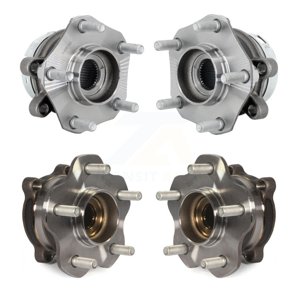 Front Rear Wheel Bearing And Hub Assembly Kit For 2019-2023 Nissan Murano AWD K70-102133
