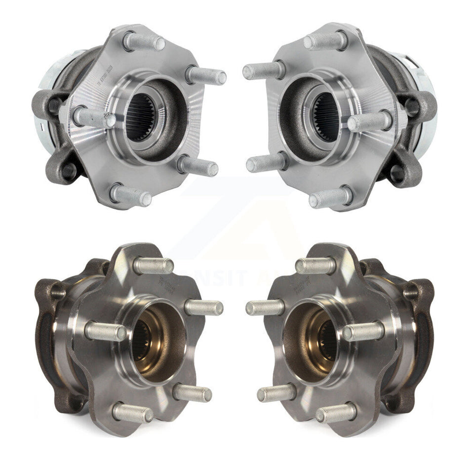 Front Rear Wheel Bearing And Hub Assembly Kit For 2019-2023 Nissan Murano AWD K70-102133