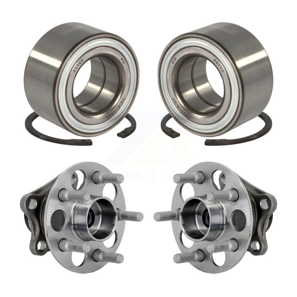 Front Rear Wheel Bearing And Hub Assembly Kit For 2008-2014 Scion xD K70-102136