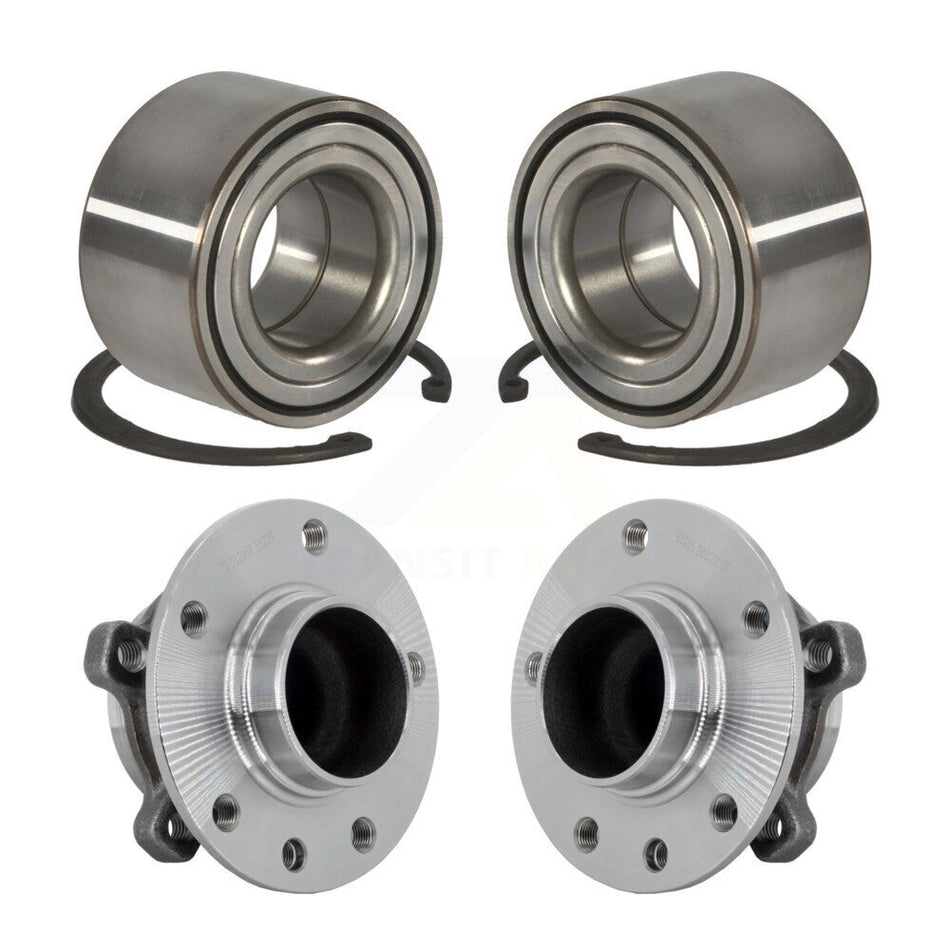 Front Rear Wheel Bearing And Hub Assembly Kit For 2016-2018 Fiat 500X FWD K70-102137