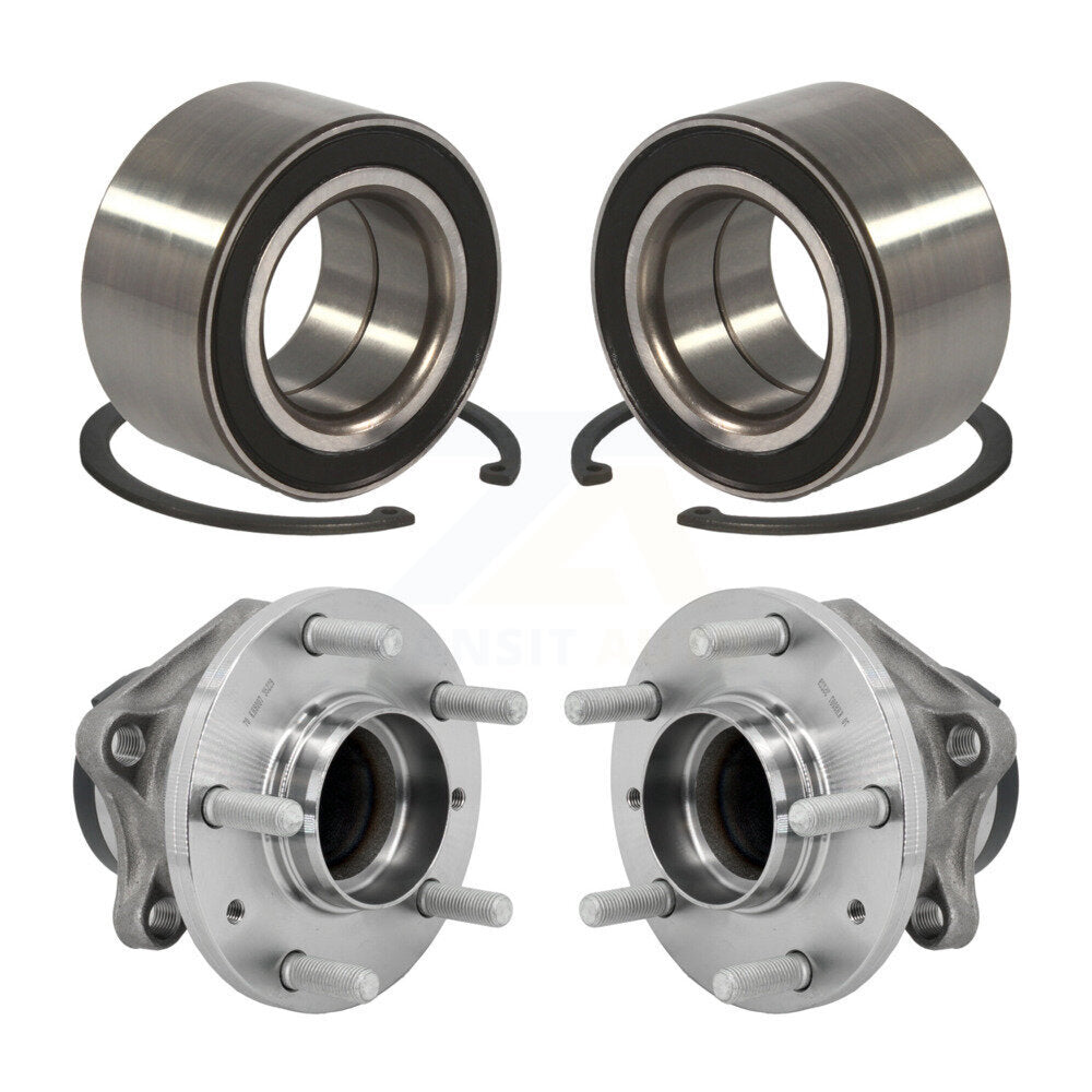 Front Rear Wheel Bearing And Hub Assembly Kit For 2016-2018 Mazda CX-9 FWD K70-102140